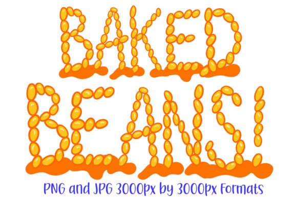 Baked Beans Font Food Letters PNG JPG: Strategic Design for Impactful Visual Communication