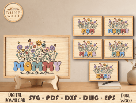 Celebrate Motherhood with the Mommy Floral Layered Laser Cut File