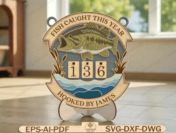 Customize Your Bass Fishing Tracker with a Laser Cut SVG File