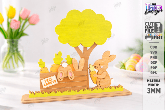 Easter Bunny Shelf Sitter Laser Cut CNC