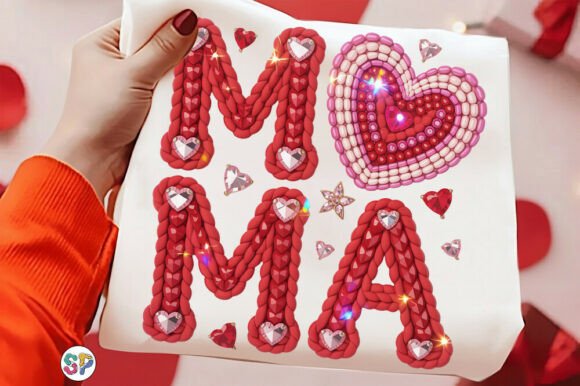 Faux Yarn Mama Heart Rhinestone Diamond: A Creative Design Essential