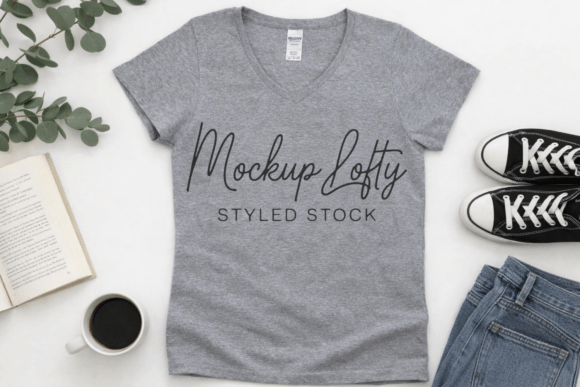 Gildan 5V00L Sport Grey Women’s Mockup: A Practical Tool for Professional Design Presentation