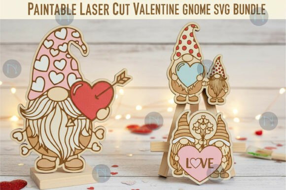 Laser Cut Valentine Gnome SVG Bundle