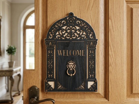 Laser Cut Vintage Welcome Sign: A Timeless Addition to Your Home or Project