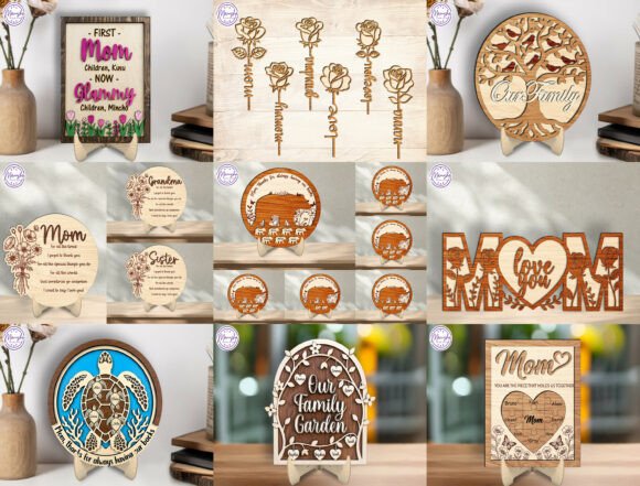 Mother s Day Laser Cut File Bundle SVG: Elevating Personalized Craft in the Digital Age