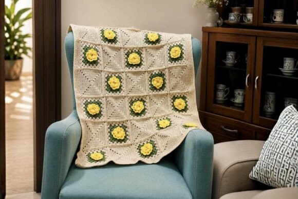 Rose Garden Crochet Blanket