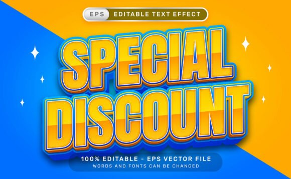 Special Discount Editable Text Effect for Adobe Illustrator