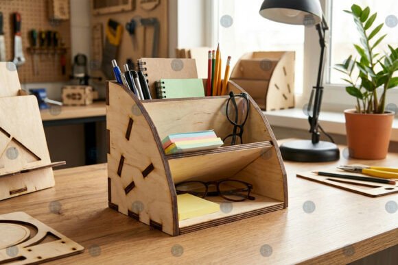 Strategic Organization: How Laser Cut Desk Storage Organizer SVG Enhances Productivity and Creativity