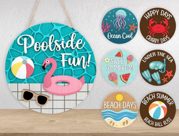 Transform Your Space with the Summer Round Sign Bundle SVG