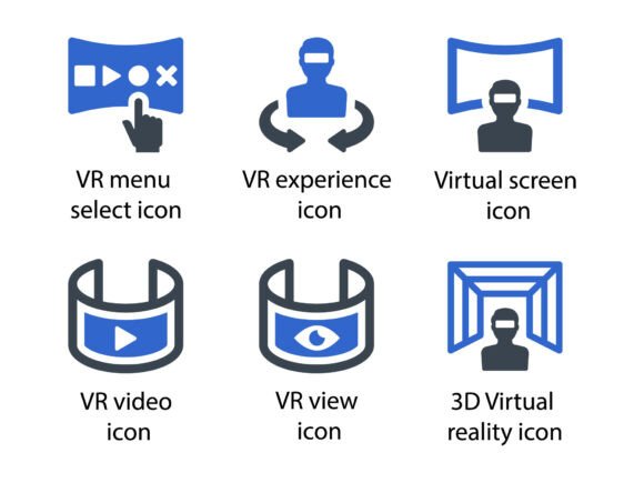 Virtual Reality Icon Set 1: Design Resources for Modern Creatives