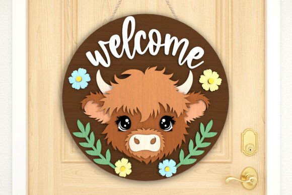 Welcome Buffalo Door Sign SVG